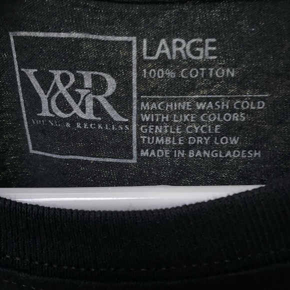 Young and reckless mens shirt - Picture 4 of 5